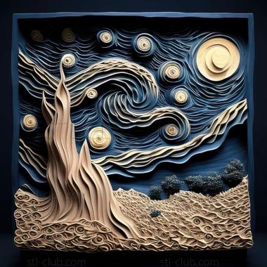 3D model starry night (STL)